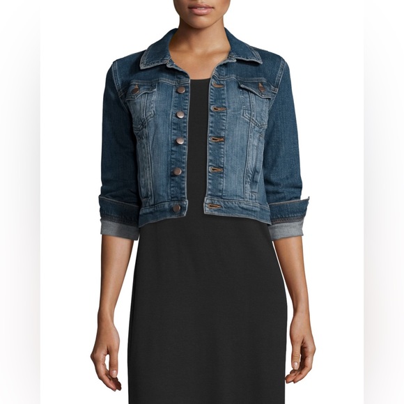 Eileen Fisher Crop Jean Jacket - Picture 2 of 2
